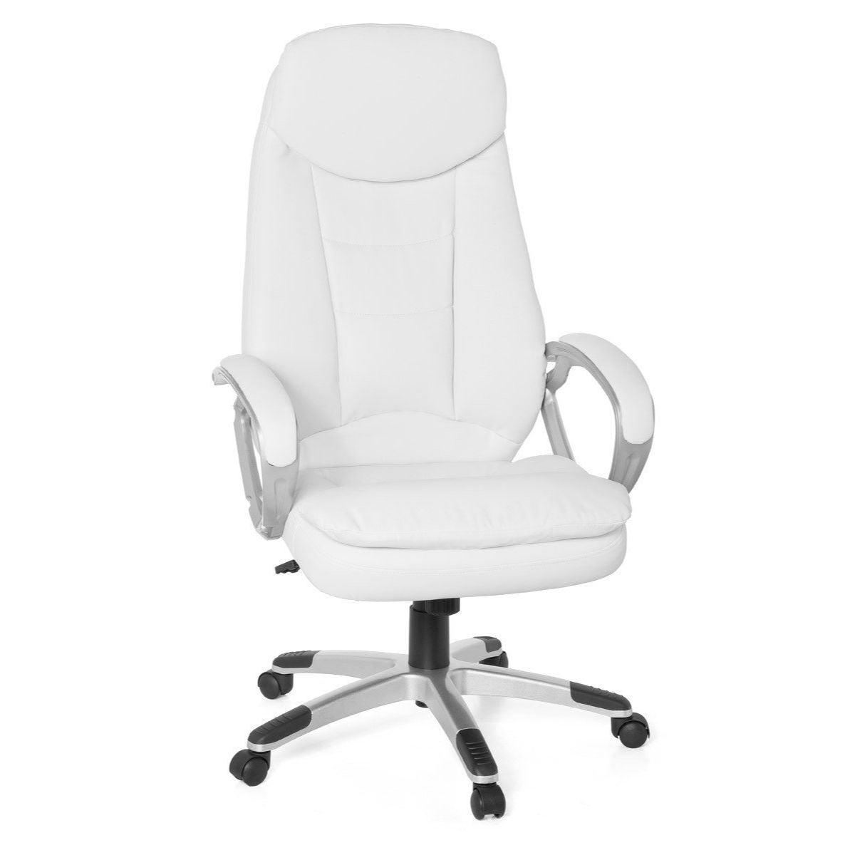 Trendy Designer Kontorstol   Hvid  Kunstlæder