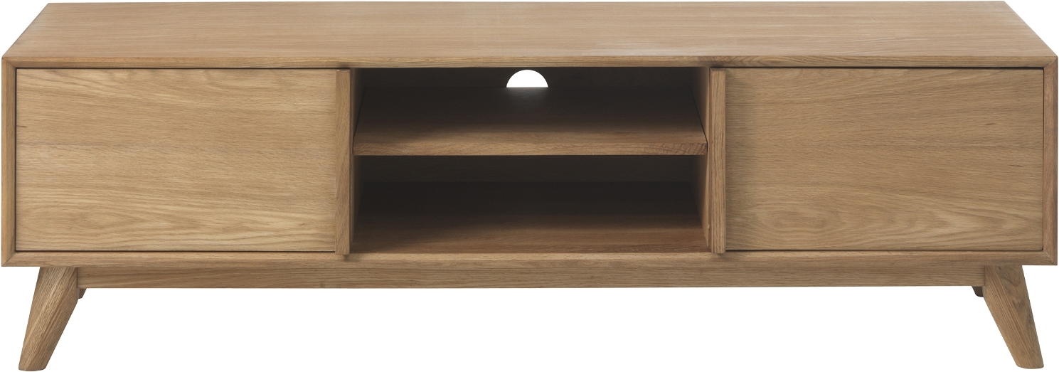 Tv-bord Møbel Nordique Design Rho  Natur Egetræ  Retrostil H46ã B150ã D42 Cm