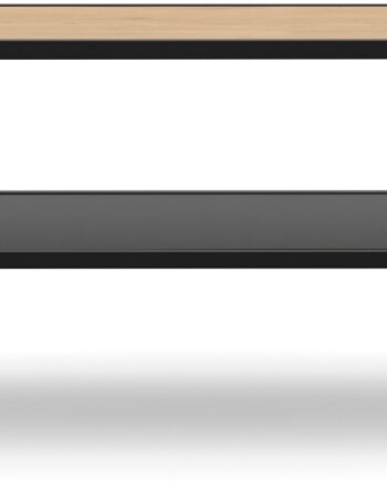 Tv-bord Nordique Design Altino Fsc Mix Vildeg Sort Metal Med åben Hylde H88 8ã B70ã D35 Cm