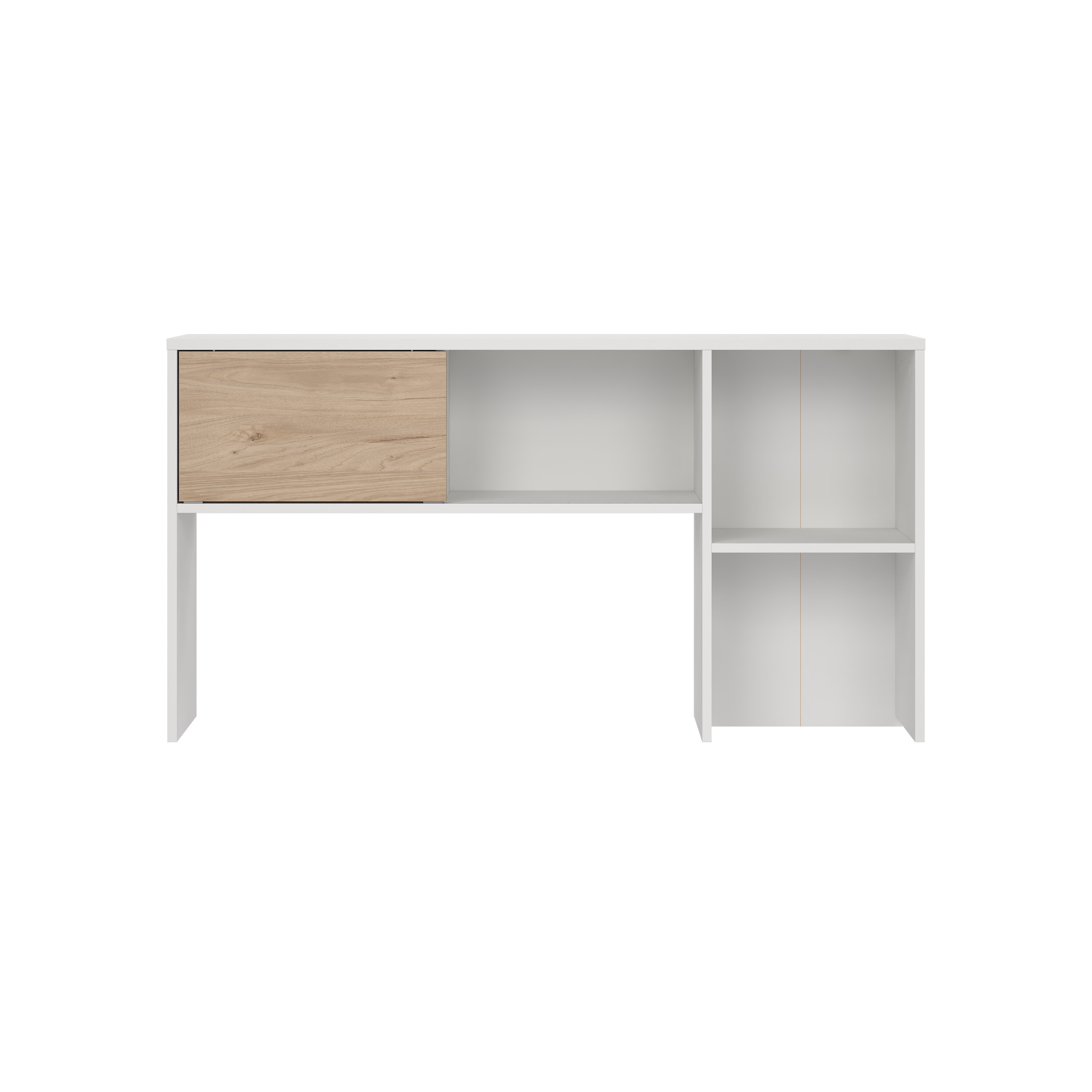 Tvilum Function Plus Hutch Vægreol Til 70491       Skydelåge Hvid Og Jackson Hickory Træ