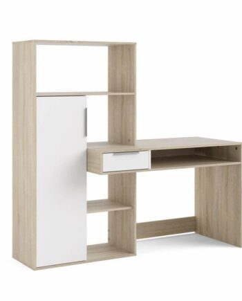Tvilum Function Plus Skrivebord Eg Struktur   Hvid  : Erling Christensen Møbler