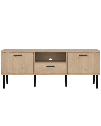Tvilum Media Tv-bord       Låger    Rum    Hylder    Skuffe Jackson Hickory Folie  147 5x39
