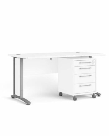 Tvilum Prima Komb  Skrivebord 150 Cm Hvid   Metal  : Erling Christensen Møbler