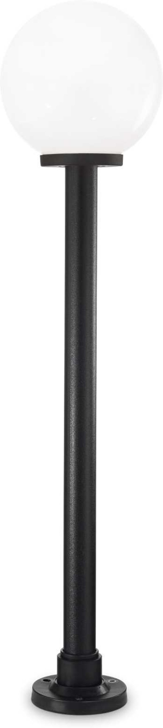 Udendørs Gulvlampe Ideal Lux Classic Globe ø30ã H130 Cm Hvid Sort Ip55
