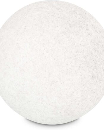 Udendørs Gulvlampe Ideal Lux Doris Plast Med Graniteffekt ø48   H48   Cm Ip44 E27 Hvid Sort