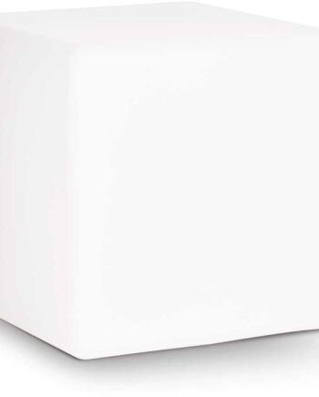 Udendørs Gulvlampe Ideal Lux Luna Kubisk Plast Ip44 E27 60w Hvid Sort
