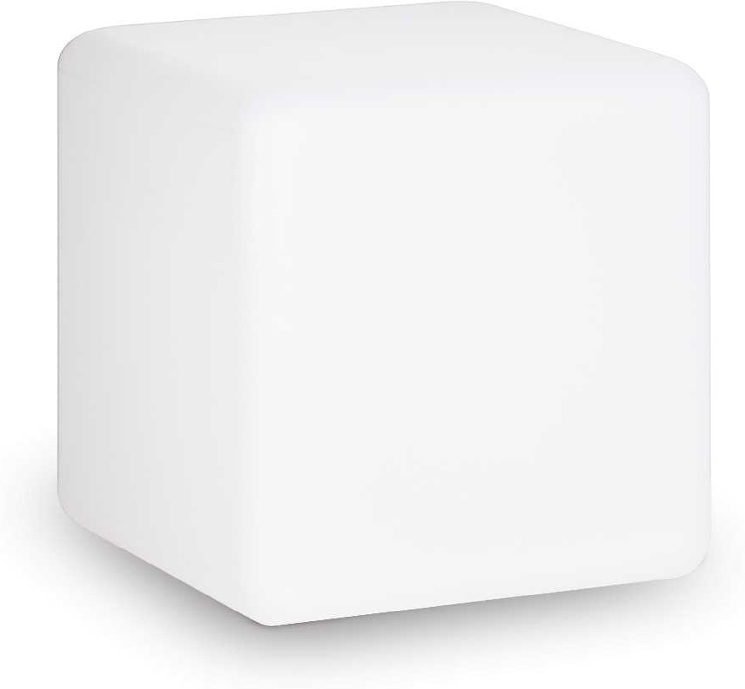 Udendørs Gulvlampe Ideal Lux Luna Opal Hvid Sort Ip44 Terrasselampe Frostbestandig 30x30x30 Cm E27