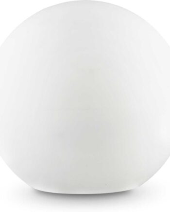 Udendørs Gulvlampe Ideal Lux Sole   ø50ã H48 Cm Hvid Sort  Plast Med Opalfarvet Diffusor  Ip44 65