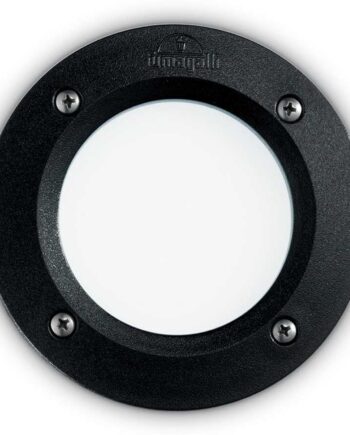 Udendørs Indbygningslampe Ideal Lux Avenue ø13   Cm Ip66 Sort Med 3w Gx53-pære