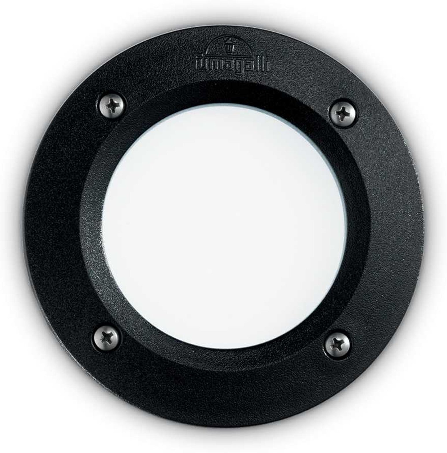 Udendørs Indbygningslampe Ideal Lux Avenue ø13   Cm Ip66 Sort Med 3w Gx53-pære