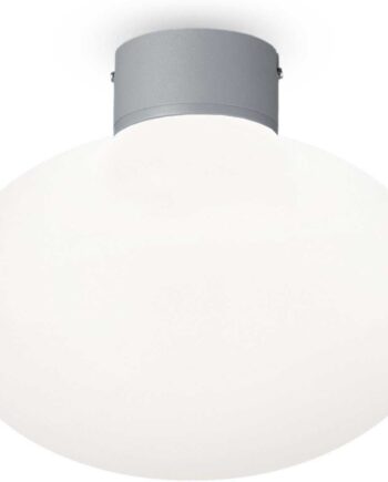 Udendørs Loftlampe Ideal Lux Clio ø9 Cm Grå Aluminium Ip44 E27-fatning