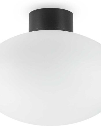 Udendørs Loftlampe Ideal Lux Clio ø9 Cm Ip44 E27 Sort Aluminium