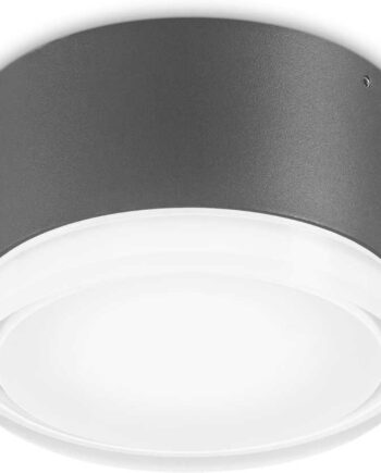 Udendørs Loftslampe Ideal Lux Urano Antracit Aluminium Ip44 Gx53 ø12xh7   Cm