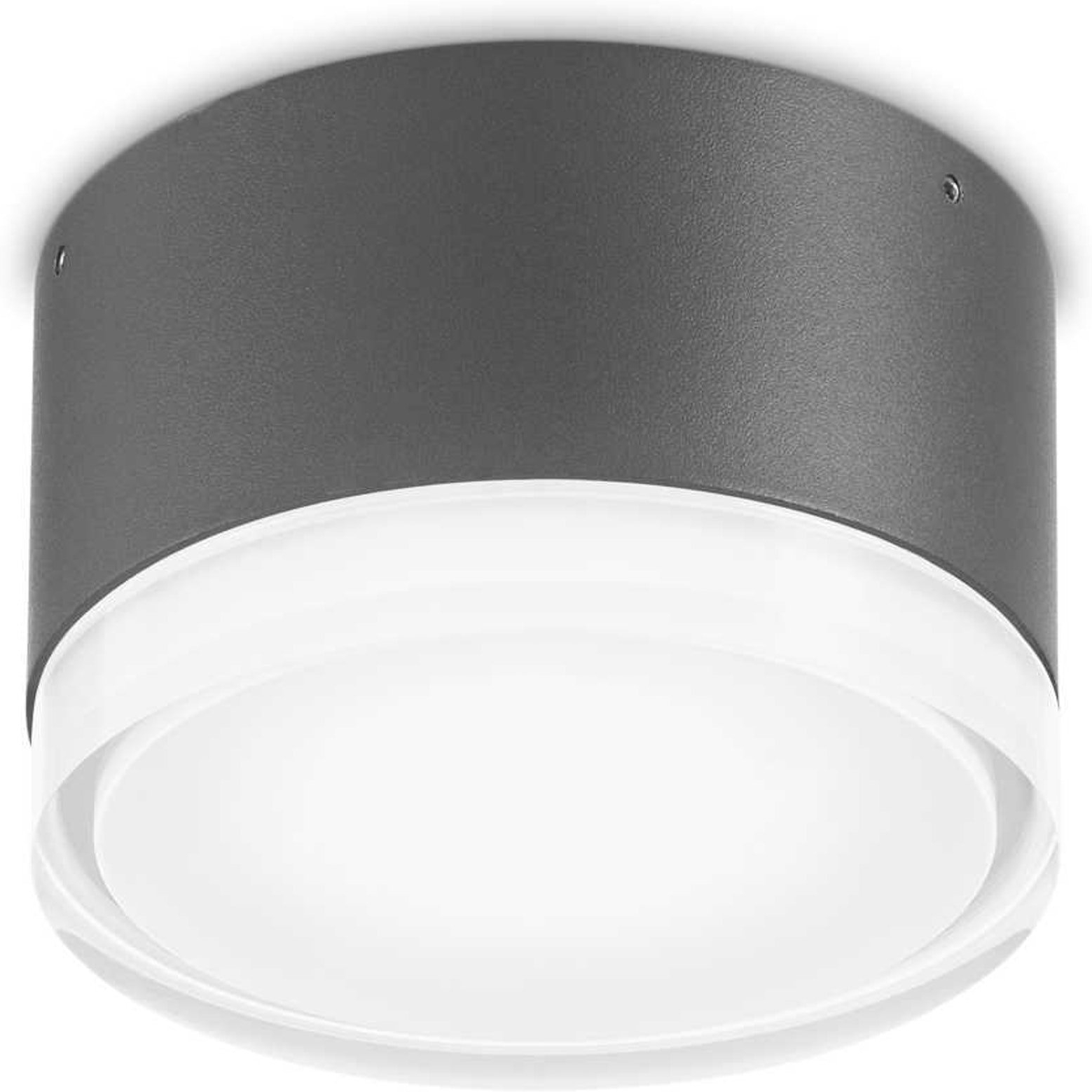 Udendørs Loftslampe Ideal Lux Urano Antracit Aluminium Ip44 Gx53 ø12xh7   Cm