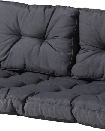 Udendørs Pallepudesæt Nordique Design Albi Mørkegrå Stofhynder 120x80x15 Cm
