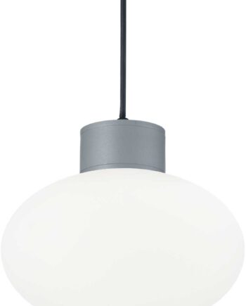 Udendørs Pendel Lampe Ideal Lux Clio ø90 H120-1005 Mm Justerbar Grå Ip44 E27