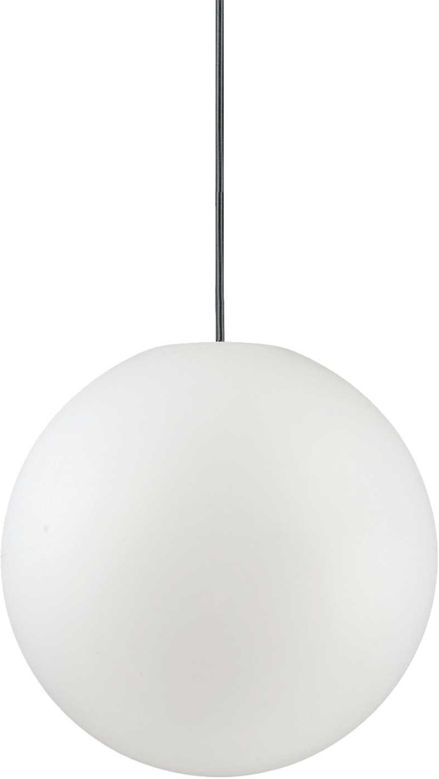 Udendørs Pendellampe Ideal Lux Sole Opal Diffuser Hvid ø300 Mm Justérbar Højde Ip44