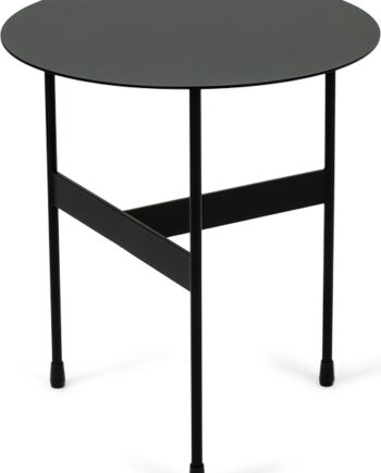 Udendørs Sidebord Spinder Design Mira Sort Stål ø40ã H45 Cm