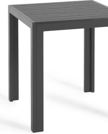 Udendørs Spisebord Kave Home Shirley   Aluminium   Polyethylen 70x70 Cm Sort