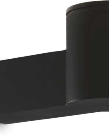 Udendørs Væglampe Ideal Lux Clio Ip44 Sort Aluminium E27