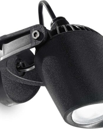 Udendørs Væglampe Ideal Lux Elio Sort Ip66 Justérbar Diffuser Gu10-pære   5w 400 Lm 4000