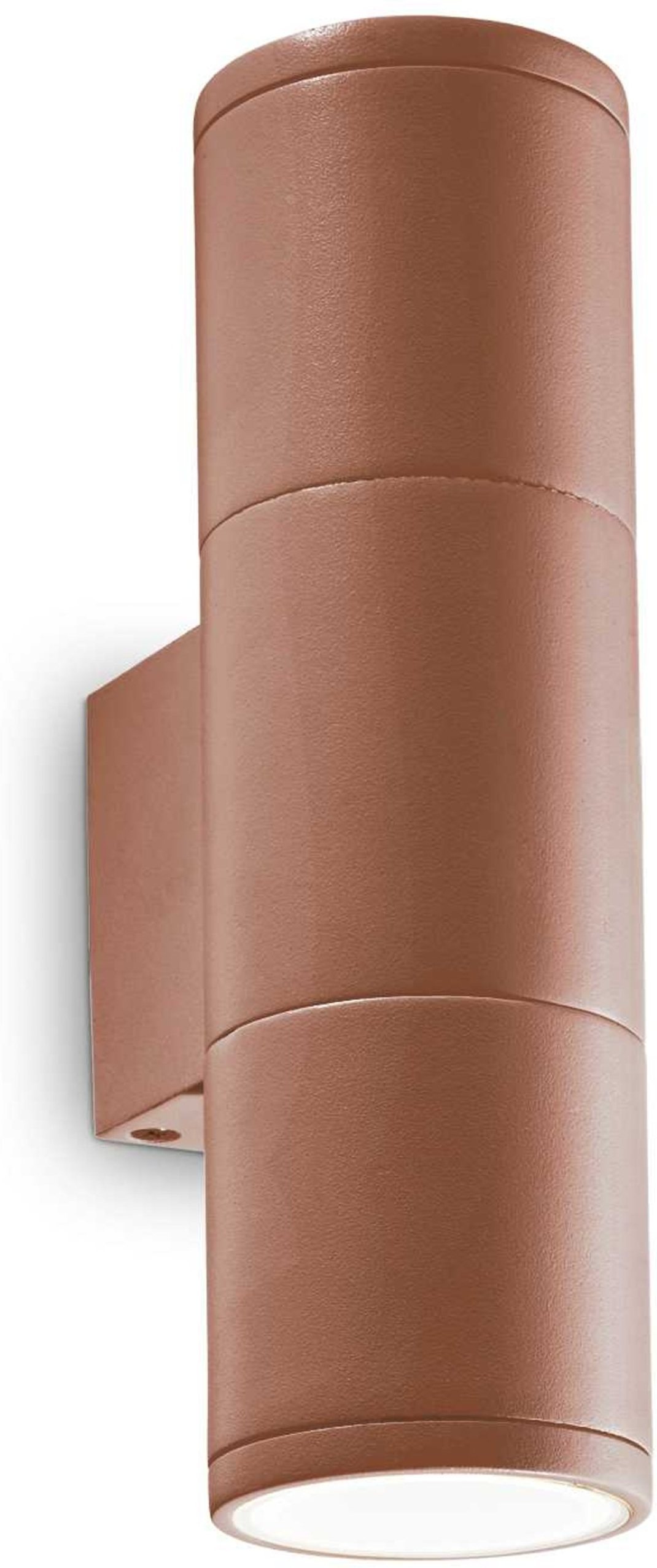 Udendørs Væglampe Ideal Lux Gun Aluminium Metal Kaffe Ip44 Gu10 2x35w H21xb6 5xl11 Cm