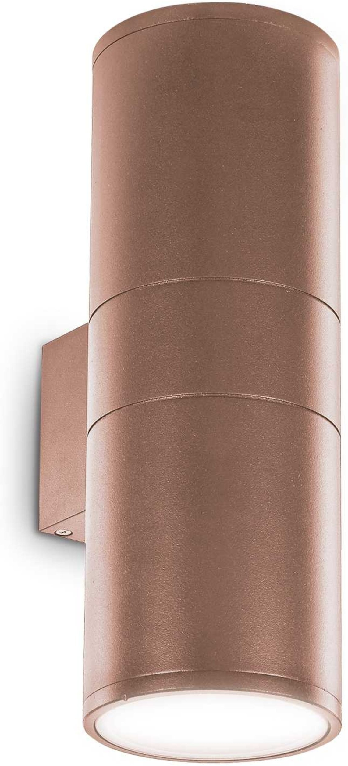 Udendørs Væglampe Ideal Lux Gun   Aluminium Metal Kaffefarvet Ip54 H31 Cm