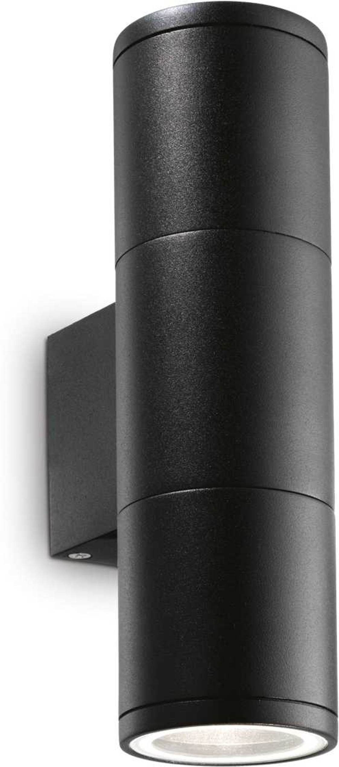 Udendørs Væglampe Ideal Lux Gun Sort Aluminium Ip44 2xgu10 Max35w