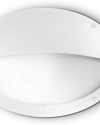 Udendørs Væglampe Ideal Lux Medea Halvmåneformet Ip66 Hvid E27 23w Plast
