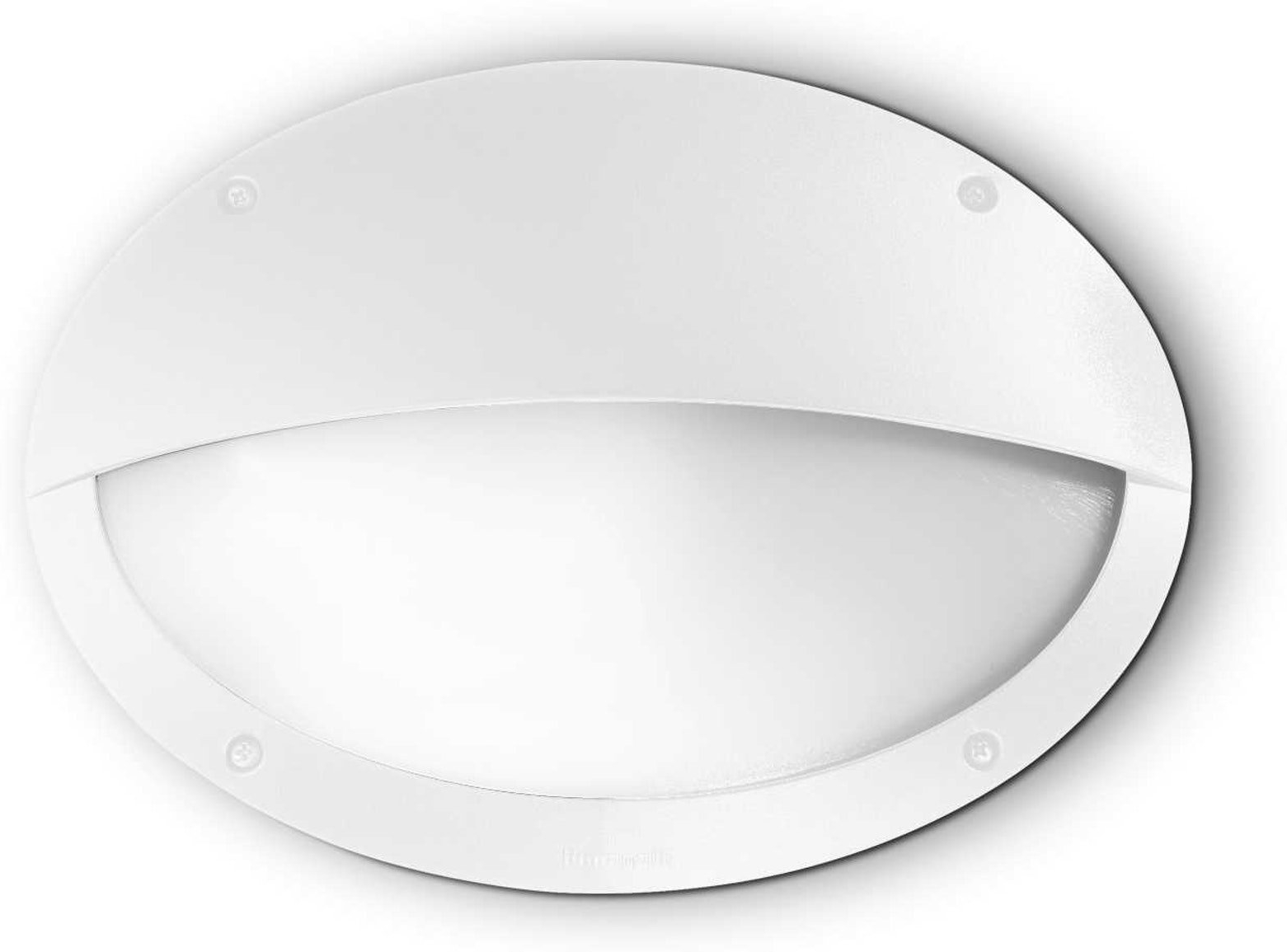 Udendørs Væglampe Ideal Lux Medea Halvmåneformet Ip66 Hvid E27 23w Plast