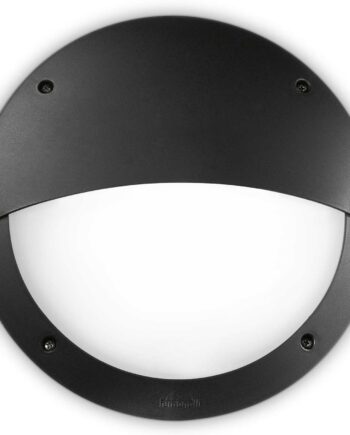 Udendørs Væglampe Ideal Lux Polar Halvmåneformet Sort ø30 Cm Ip66 E27