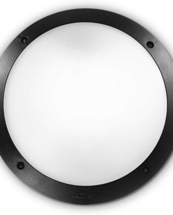 Udendørs Væglampe Ideal Lux Polar ø30 Cm Sort Plast Ip66 E27