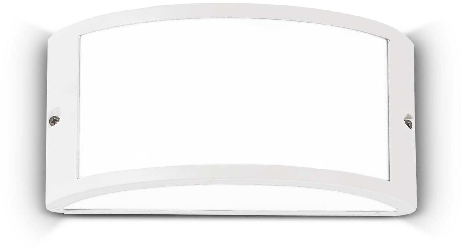 Udendørs Væglampe Ideal Lux Rex-    Hvid Pulverlakeret Aluminium Ip44 E27 H12xb13xl25 Cm