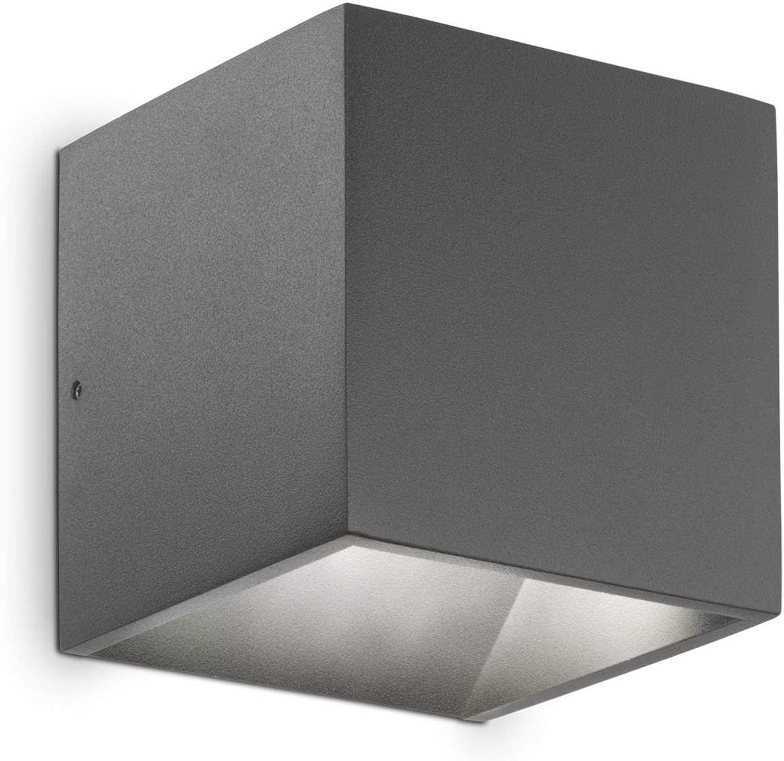 Udendørs Væglampe Ideal Lux Rubik Antracit Led 9w 630 Lm 3000   Ip44 10ã 10ã 10 Cm