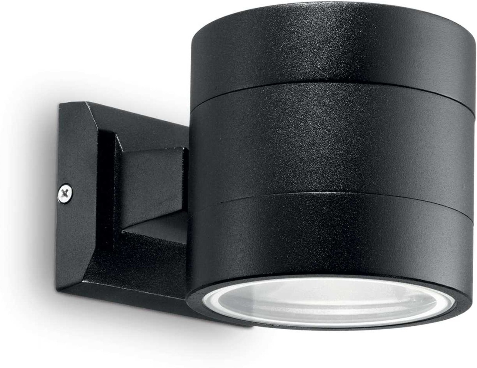 Udendørs Væglampe Ideal Lux Snif Round   Sort  Op- Og Nedlys  Ip54