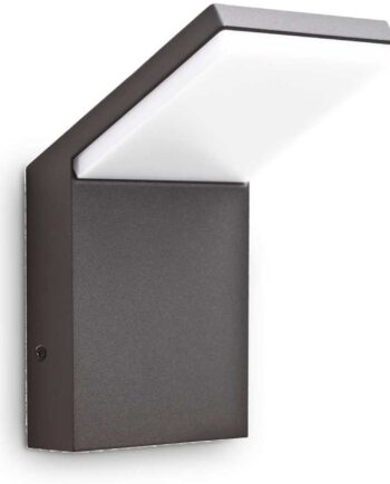 Udendørs Væglampe Ideal Lux Style Antracit Med Integreret Led Ip54 H17ã B10ã L10   Cm
