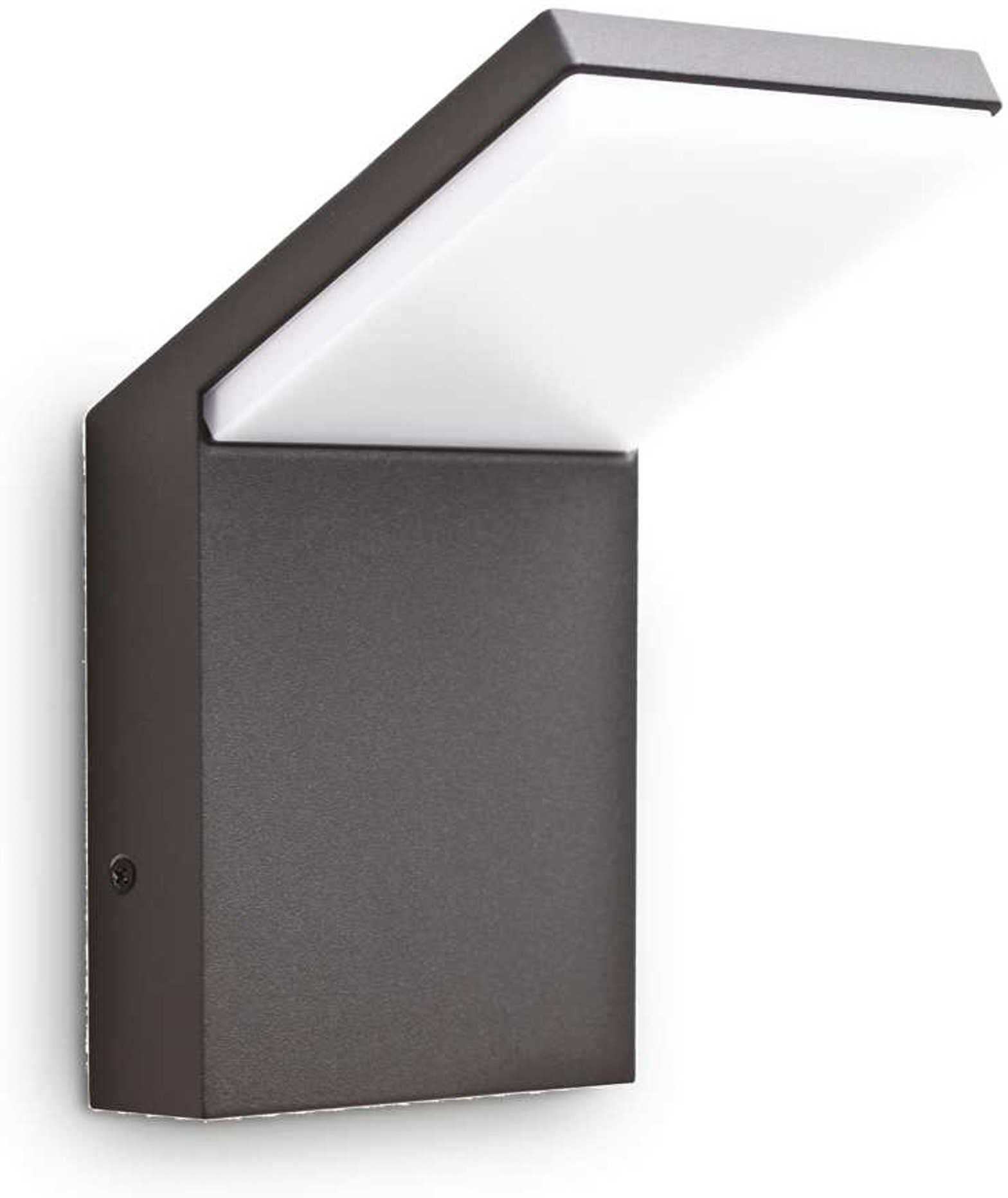 Udendørs Væglampe Ideal Lux Style Antracit Med Integreret Led Ip54 H17ã B10ã L10   Cm