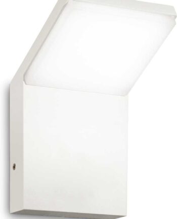 Udendørs Væglampe Ideal Lux Style Hvid Ip54 Integreret Led Vægarmatur 830 Lm 4000   Aluminium