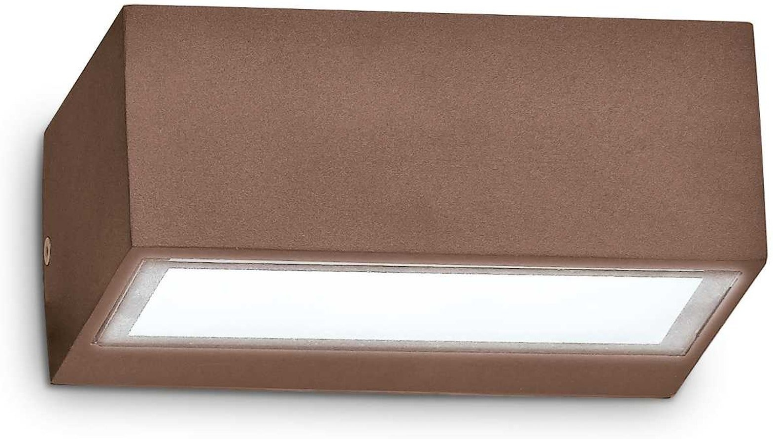 Udendørs Væglampe Ideal Lux Twin  Aluminium Metal  Kaffe  Ip44  H6     B11     L16   Cm