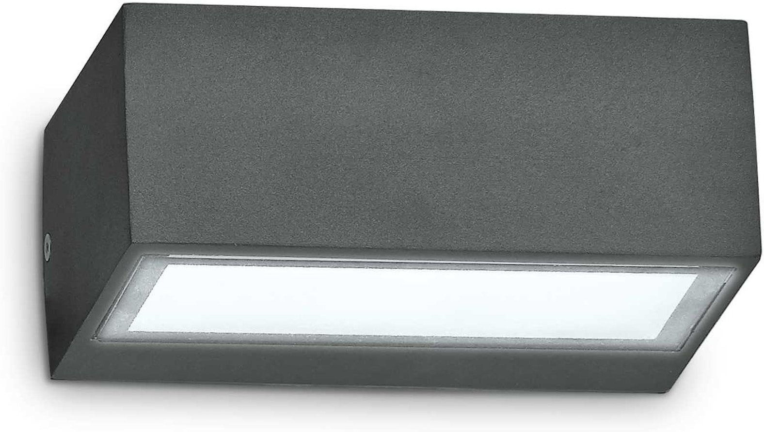 Udendørs Væglampe Ideal Lux Twin Antracit   Kompakt Aluminium Metal Ip44 G9 H6 5xb11 5xl16   Cm