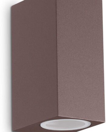 Udendørs Væglampe Ideal Lux Up Facadelampe   Aluminium Og Metal Kaffe  Ip44