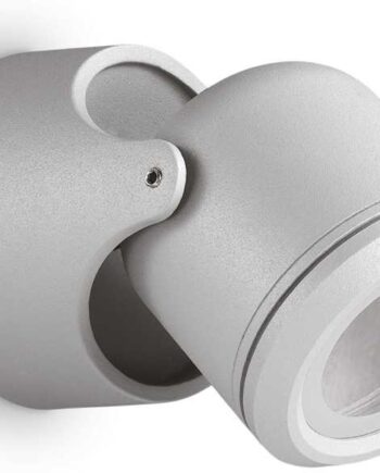 Udendørs Væglampe Ideal Lux Xeno Grå   Aluminium Facadebelysning Gu10 Ip44