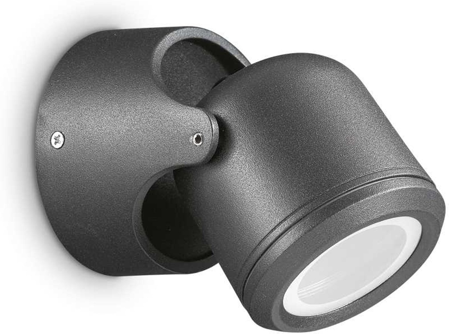 Udendørs Væglampe Ideal Lux Xeno Sort Med Justerbar Glasdiffuser Aluminium Vægspot Ip44  Gu10