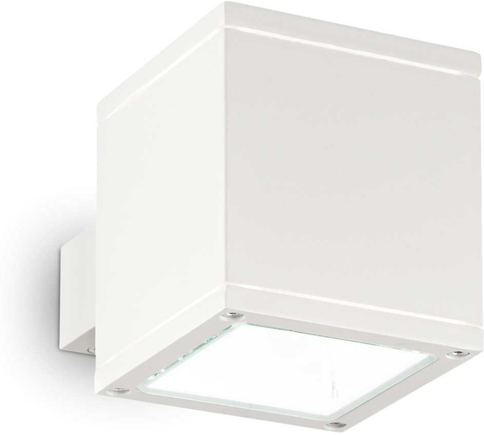 Udendørs Væglampe Væglys Ideal Lux Snif Square Hvid Aluminium  Ip44  14x10x9 Cm
