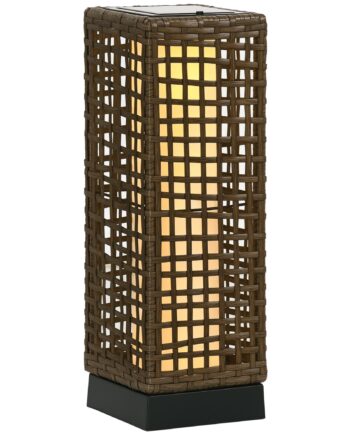 Udendørslampe  Havelampe  Solcelledrevet    Timers Lysvarighed  Automatisk Tænding  Rottinglook  15     15     46 Cm