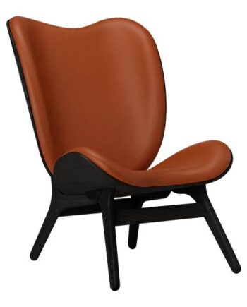 Umage   Conversation Piece Høj Black Oak Cognac Læder  : Erling Christensen Møbler