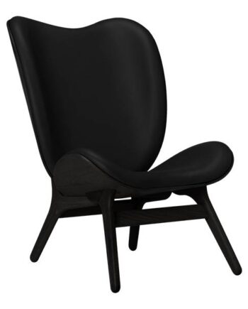 Umage   Conversation Piece Høj Black Oak Sort Læder  : Erling Christensen Møbler