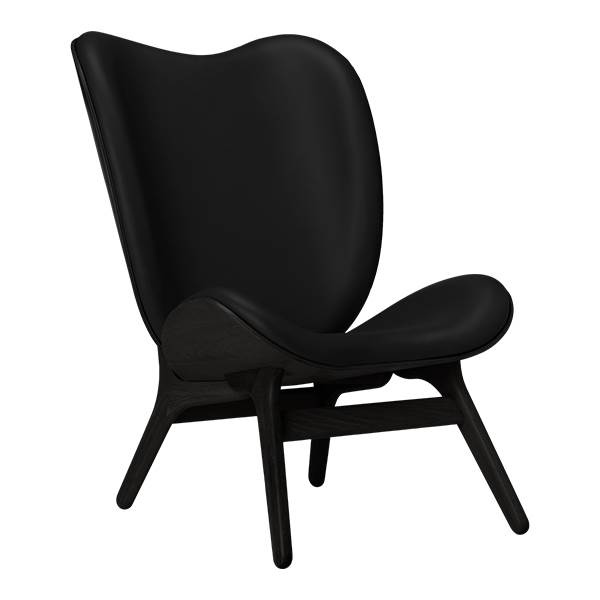 Umage   Conversation Piece Høj Black Oak Sort Læder  : Erling Christensen Møbler