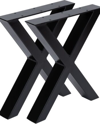 Understel Til Sofabord Nielsen Design Oscar Krydsstel   Sort Pulverlakeret Metal H40xb6xl35 Cm