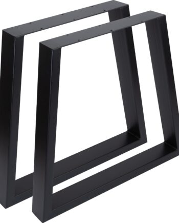 Understel Til Spisebord Nielsen Design Liam  Sort Pulverlakeret Metal Trapezformet Bordstel  Bordben H72xb80 Cm